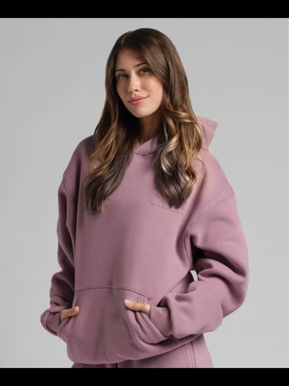 Comfrt Minimalist Hoodie in Orchid - SM